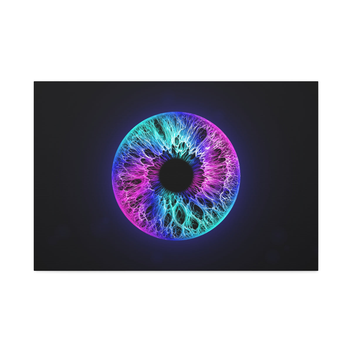BLXNTT Iris – Lace Web Galaxy Teal Magenta Glossy Canvas
