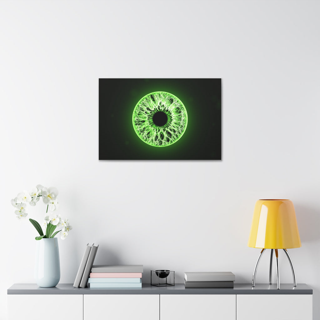 BLXNTT Iris – Lace Web Lime Shock Glossy Canvas