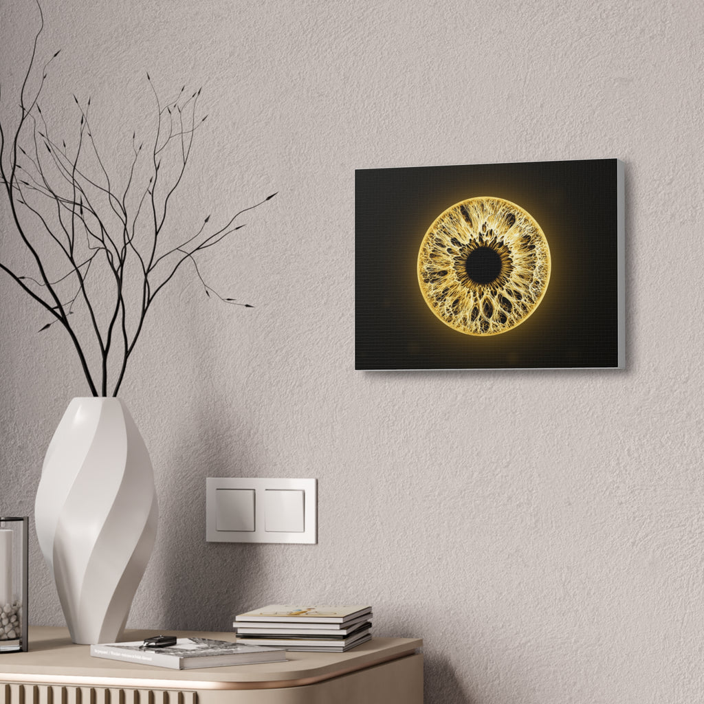 BLXNTT Iris – Lace Web Molten Gold Glossy Canvas