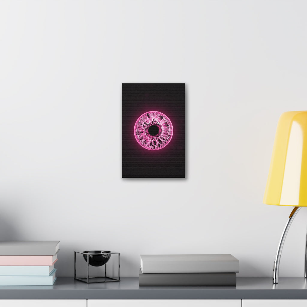 BLXNTT Iris – Lace Web Neon Pink Glossy Canvas