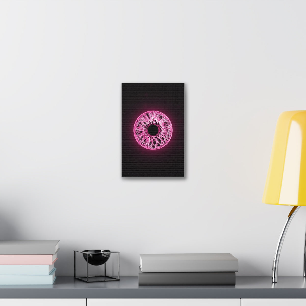 BLXNTT Iris – Lace Web Neon Pink Glossy Canvas