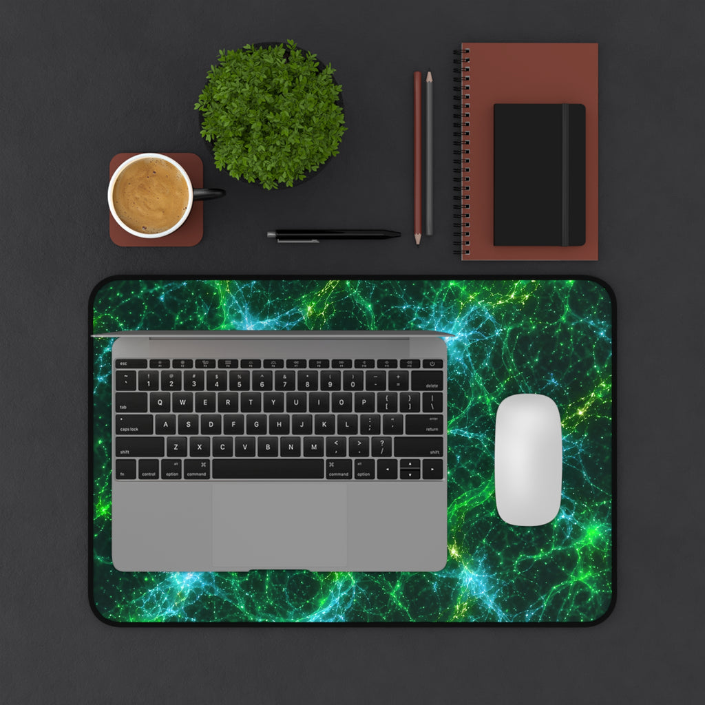 Neon Mycelium - Mermaid Desk Mat