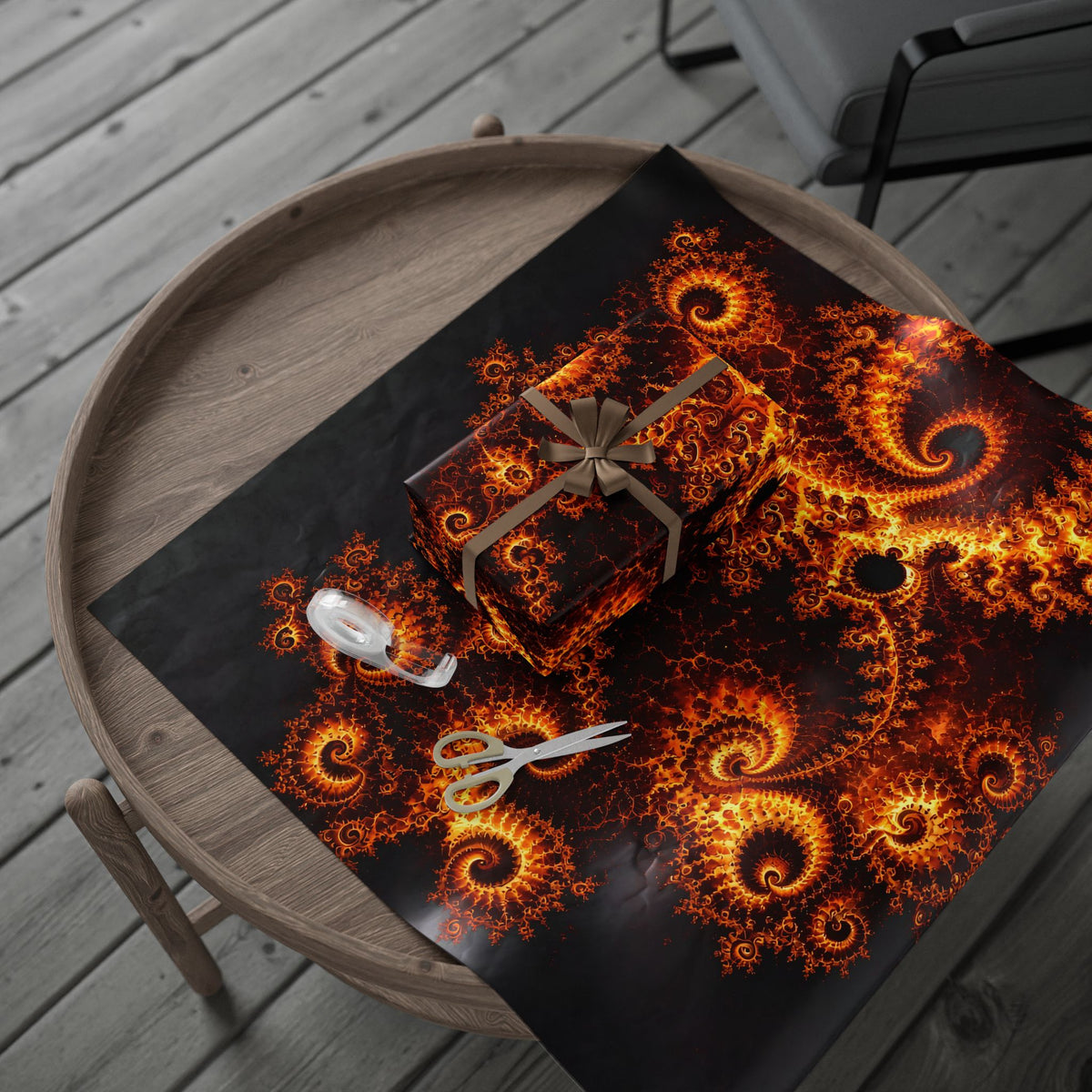 Copper Infinity - Molten Lava Wrapping Paper