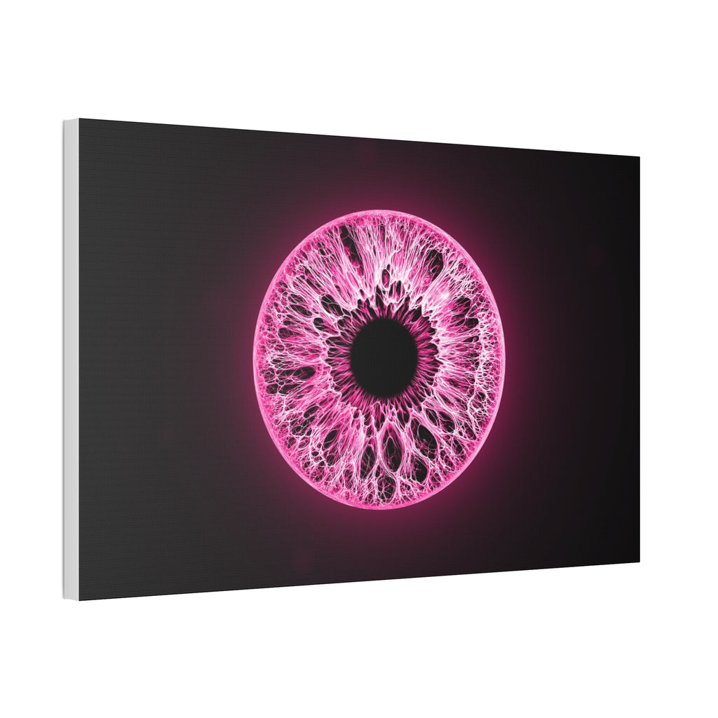 BLXNTT Iris – Lace Web Neon Pink Glossy Canvas