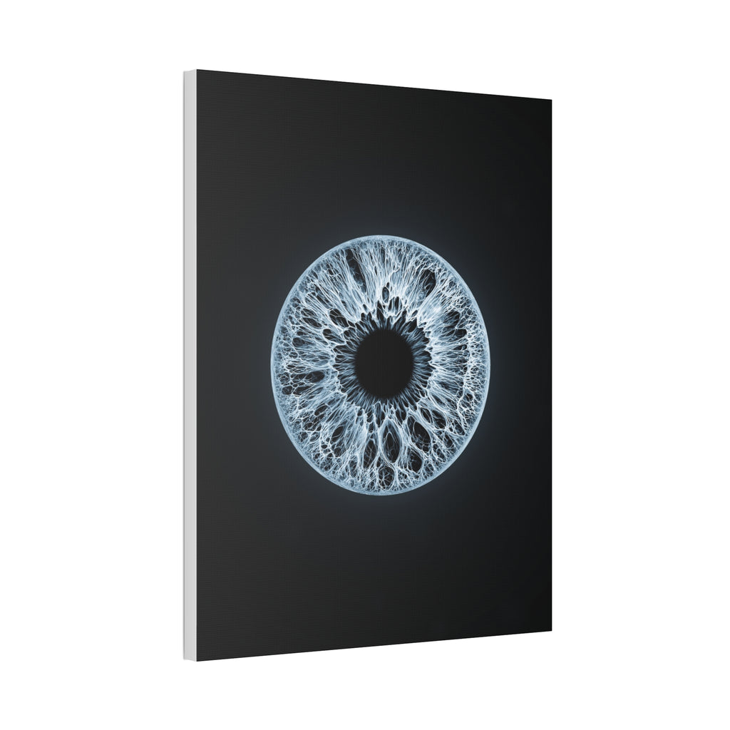 BLXNTT Iris – Lace Web Ice Blue Glossy Canvas