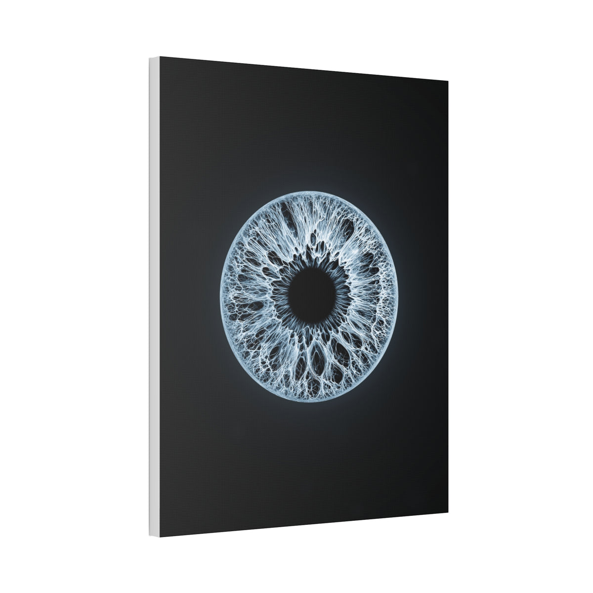 BLXNTT Iris – Lace Web Ice Blue Glossy Canvas