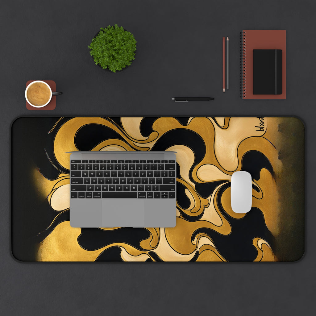 Fillmore Flow - Gold & Black Desk Mat