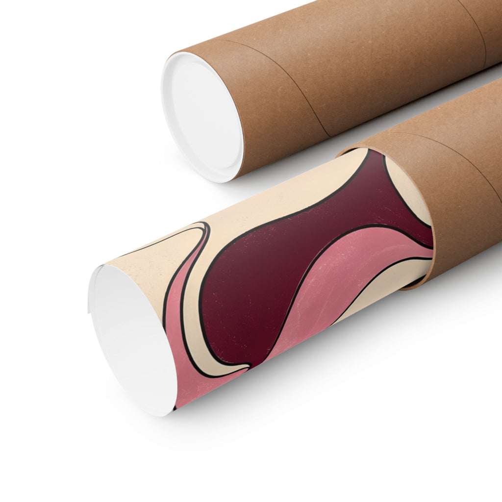 Fillmore Flow - Burgundy & Blush Poster