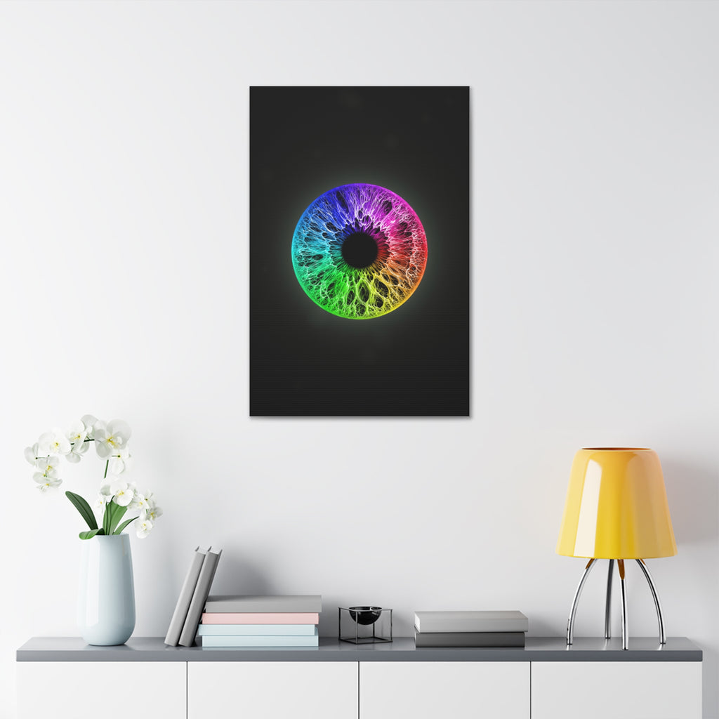 BLXNTT Iris – Lace Web Rainbow Sectors Glossy Canvas