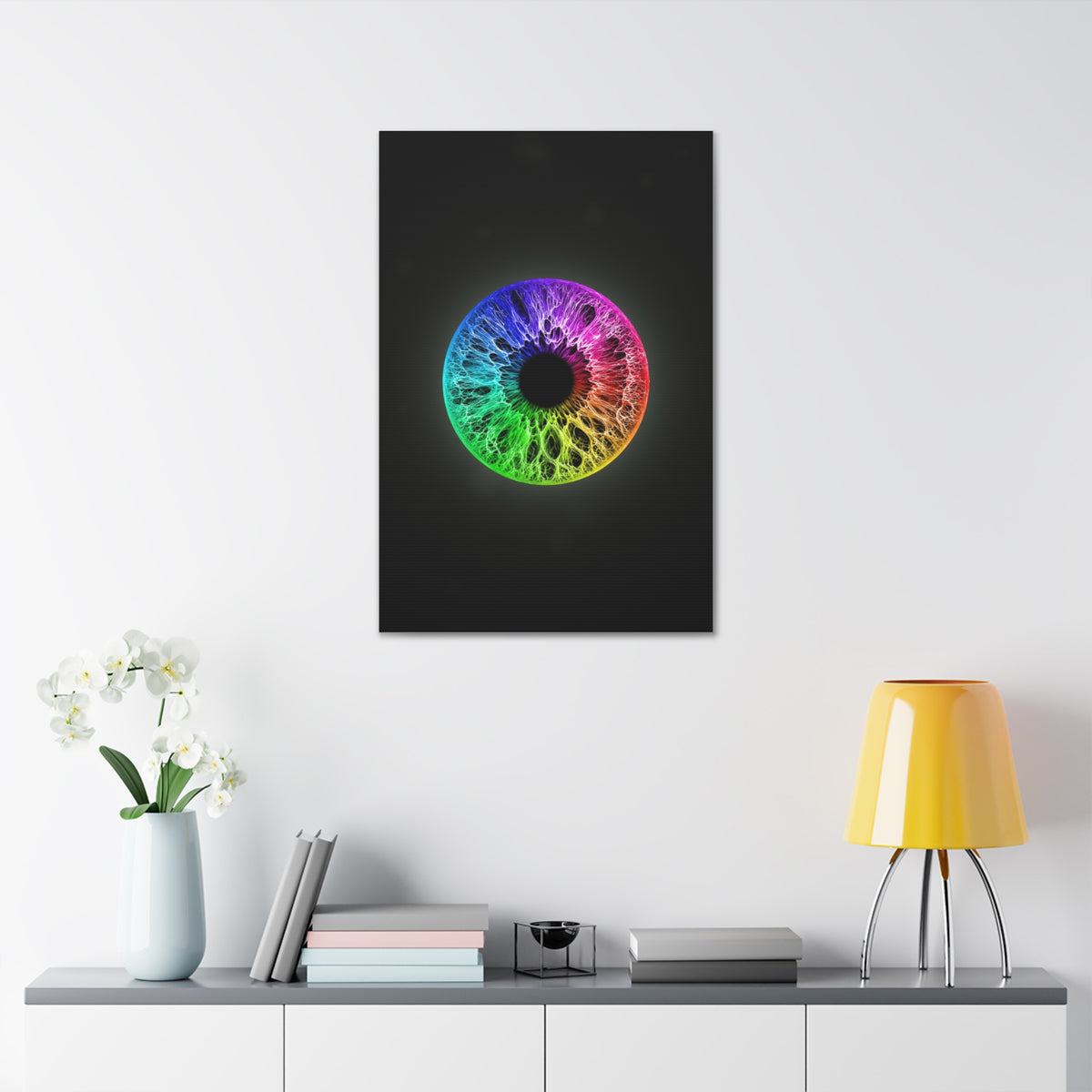 BLXNTT Iris – Lace Web Rainbow Sectors Glossy Canvas