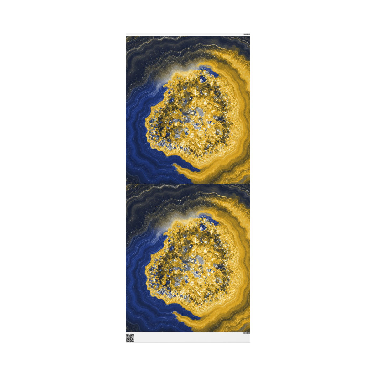 Geode Core - Mustard Navy Wrapping Paper