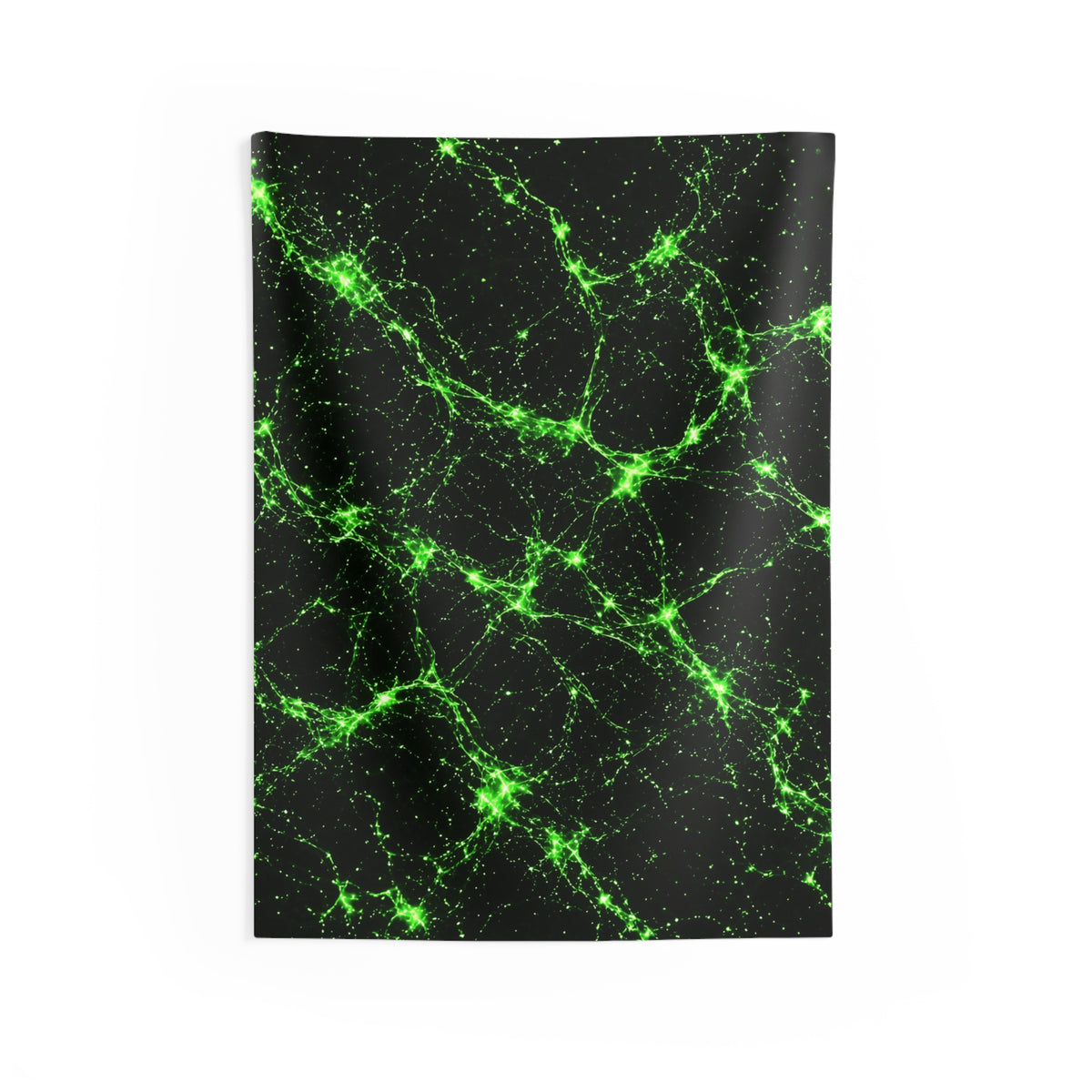 Neon Mycelium - Toxic Lime Tapestry