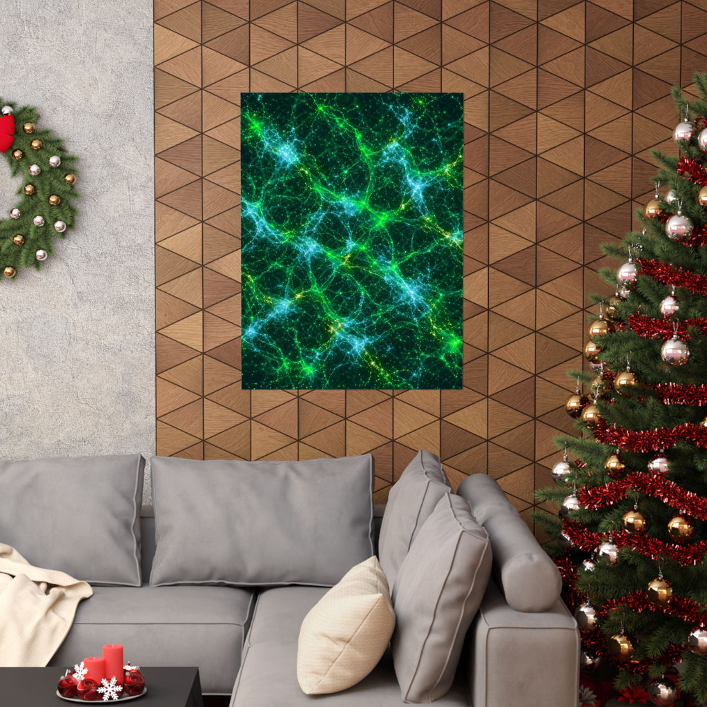Neon Mycelium - Mermaid Poster