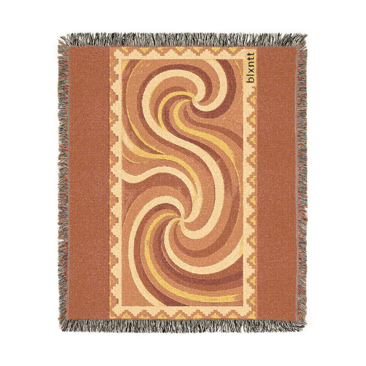 BLXNTT Orange Hippie Woven Blanket #2