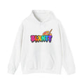 BLXNTT Paint Spill Hoodie - Rainbow (White)