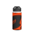 Orange & Black Trippy Football Water Bottle