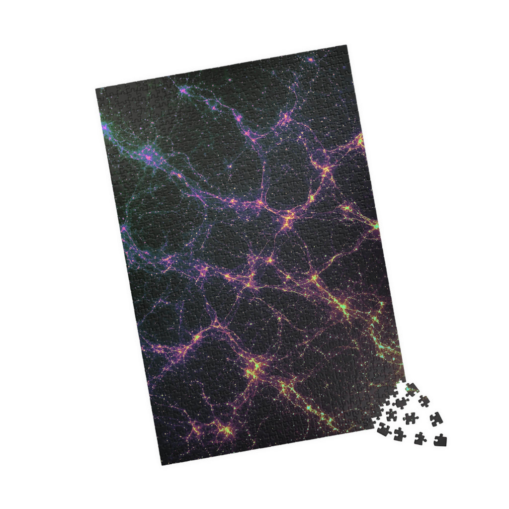 Neon Mycelium - Holographic Jigsaw Puzzle