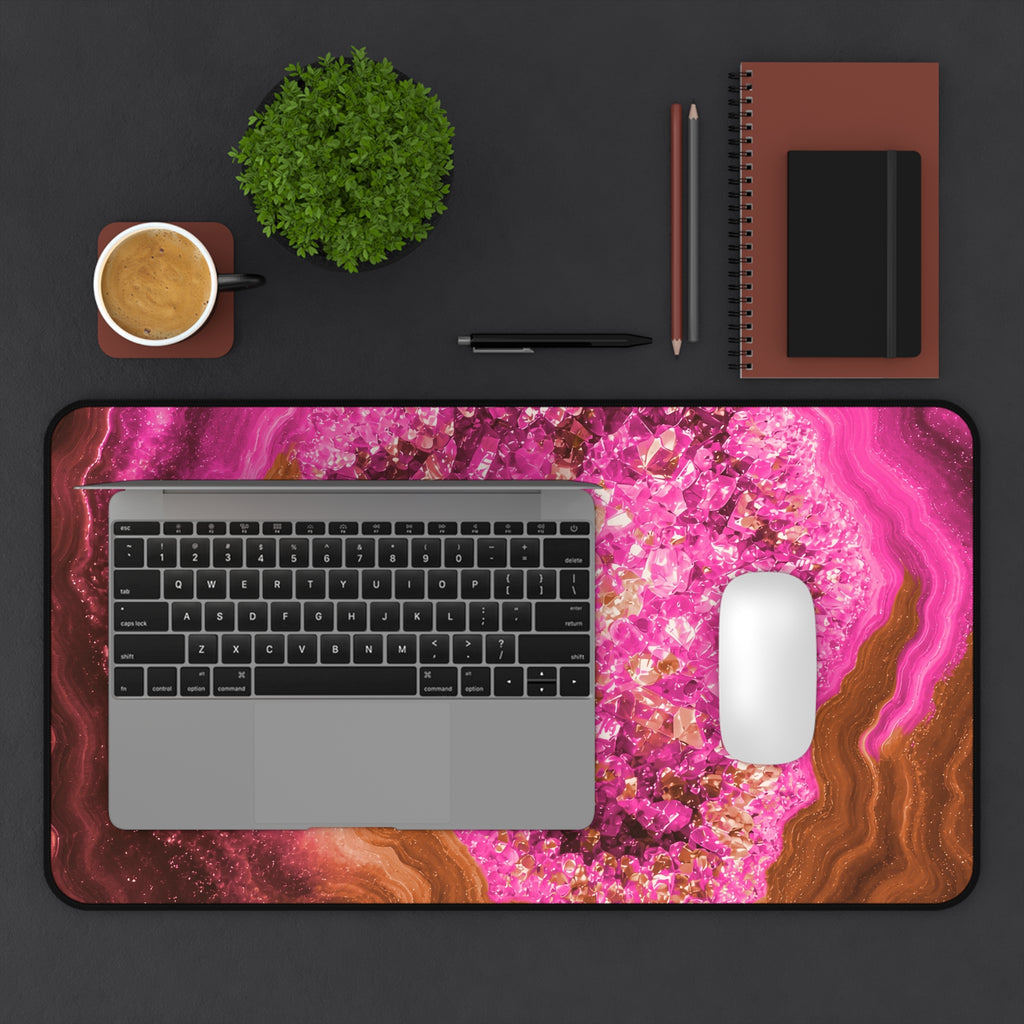 Geode Core - Terracotta Neon Desk Mat