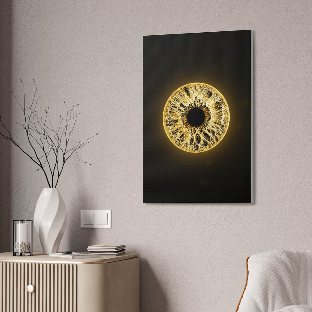 BLXNTT Iris – Lace Web Molten Gold Glossy Canvas