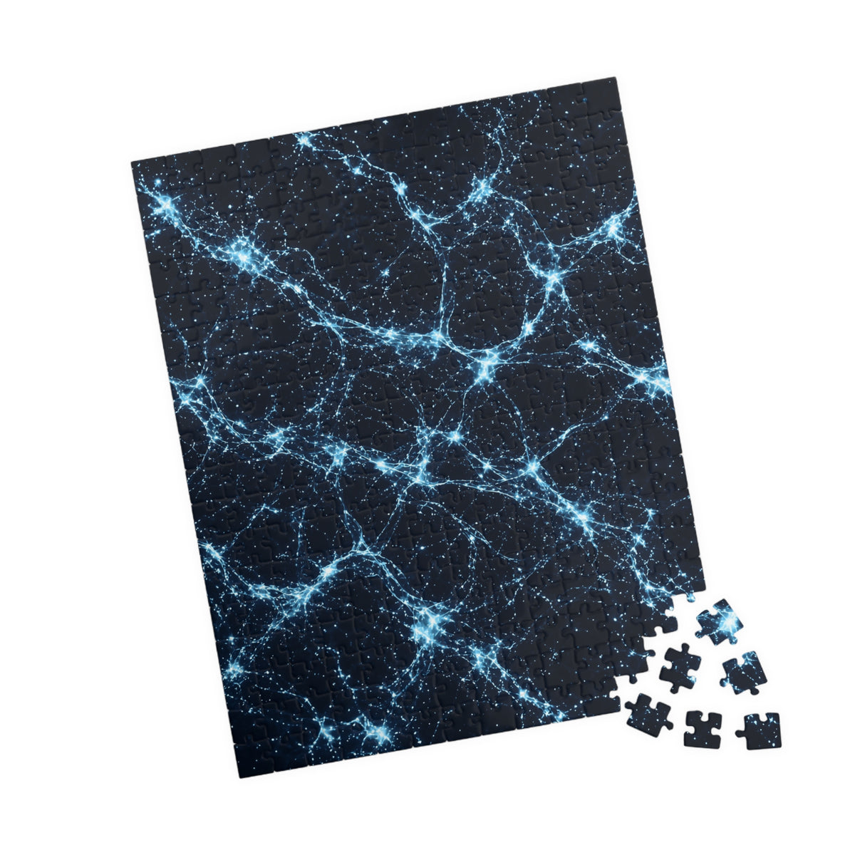 Neon Mycelium - Ice Crystal Jigsaw Puzzle