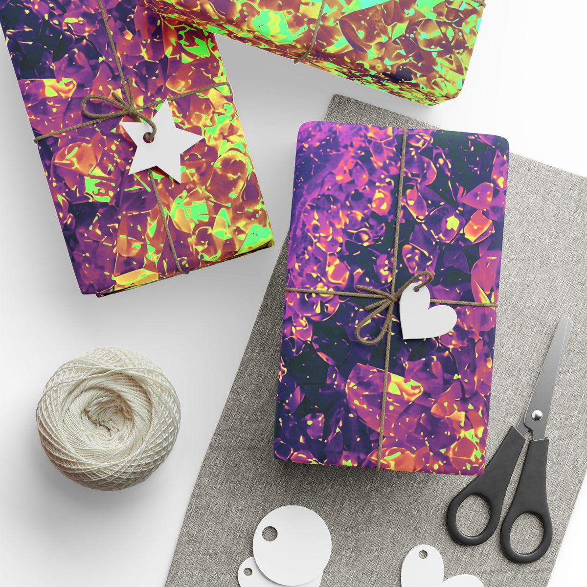 Geode Core - Holographic Wrapping Paper