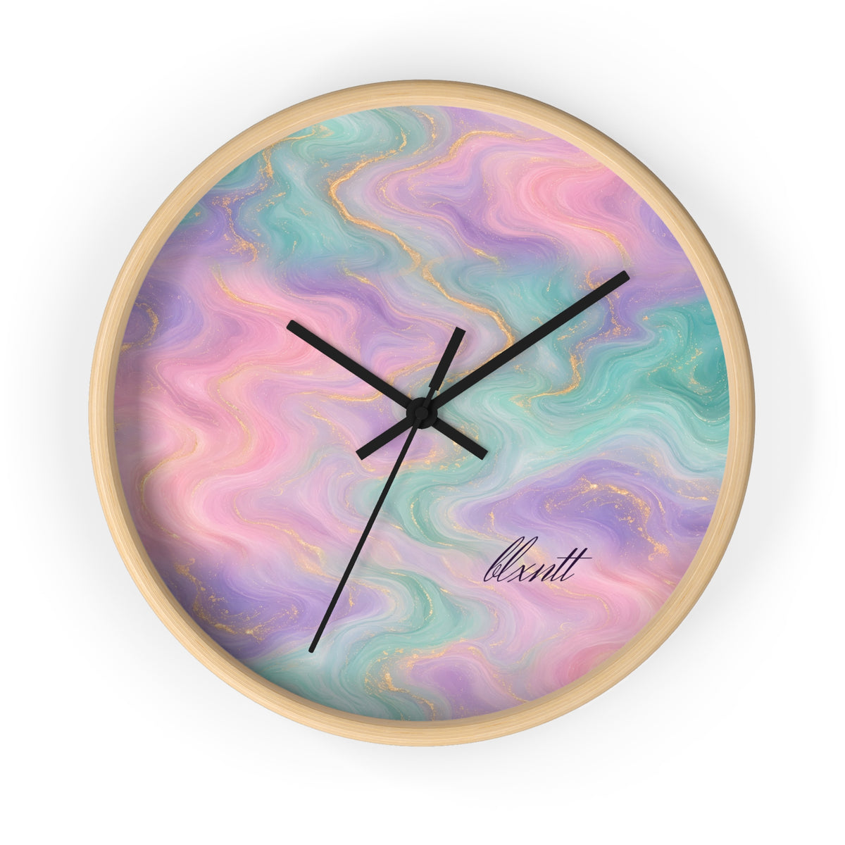 Pastel Marble Wall Clock