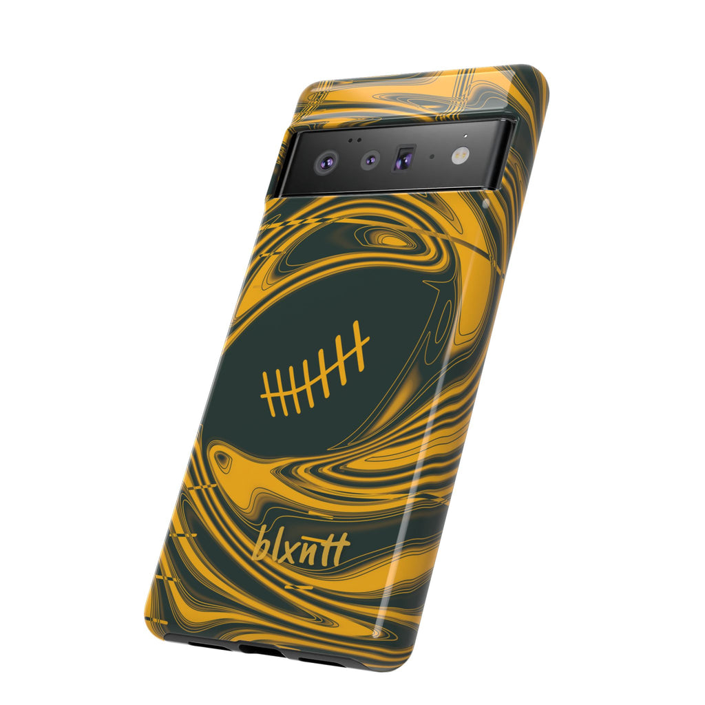 Green & Gold Trippy Football Phone Case