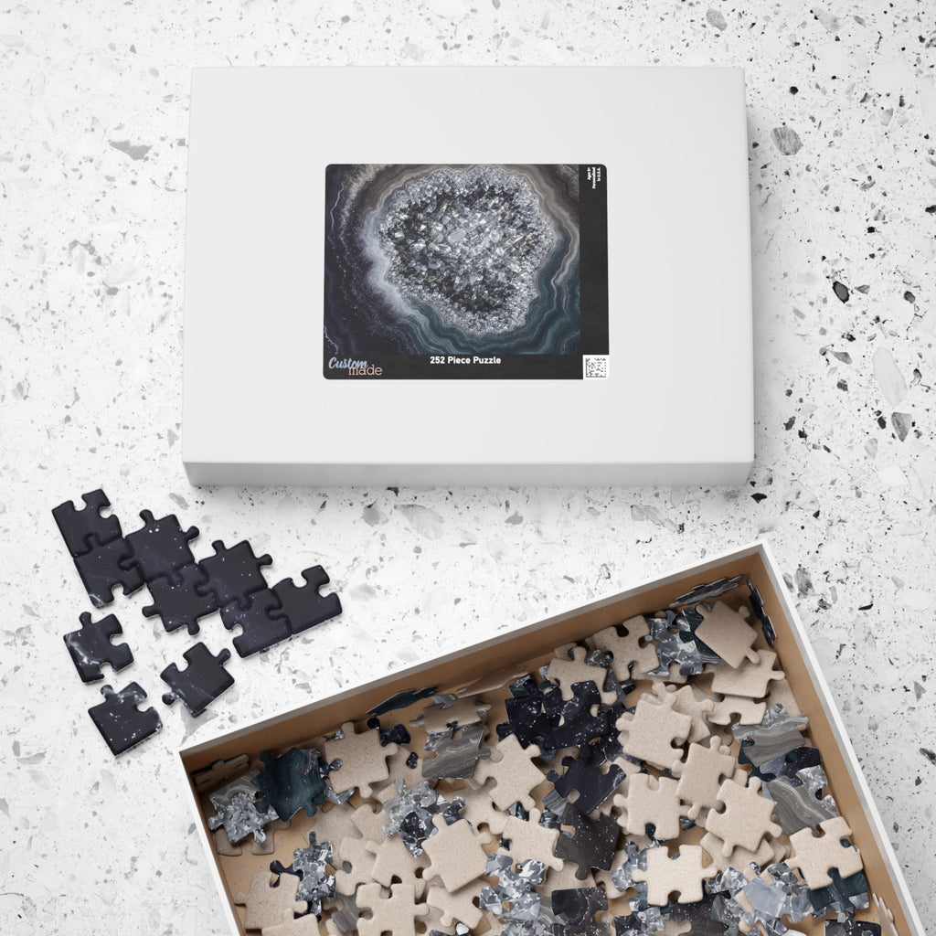 Geode Core - Silver Smoke Jigsaw Puzzle