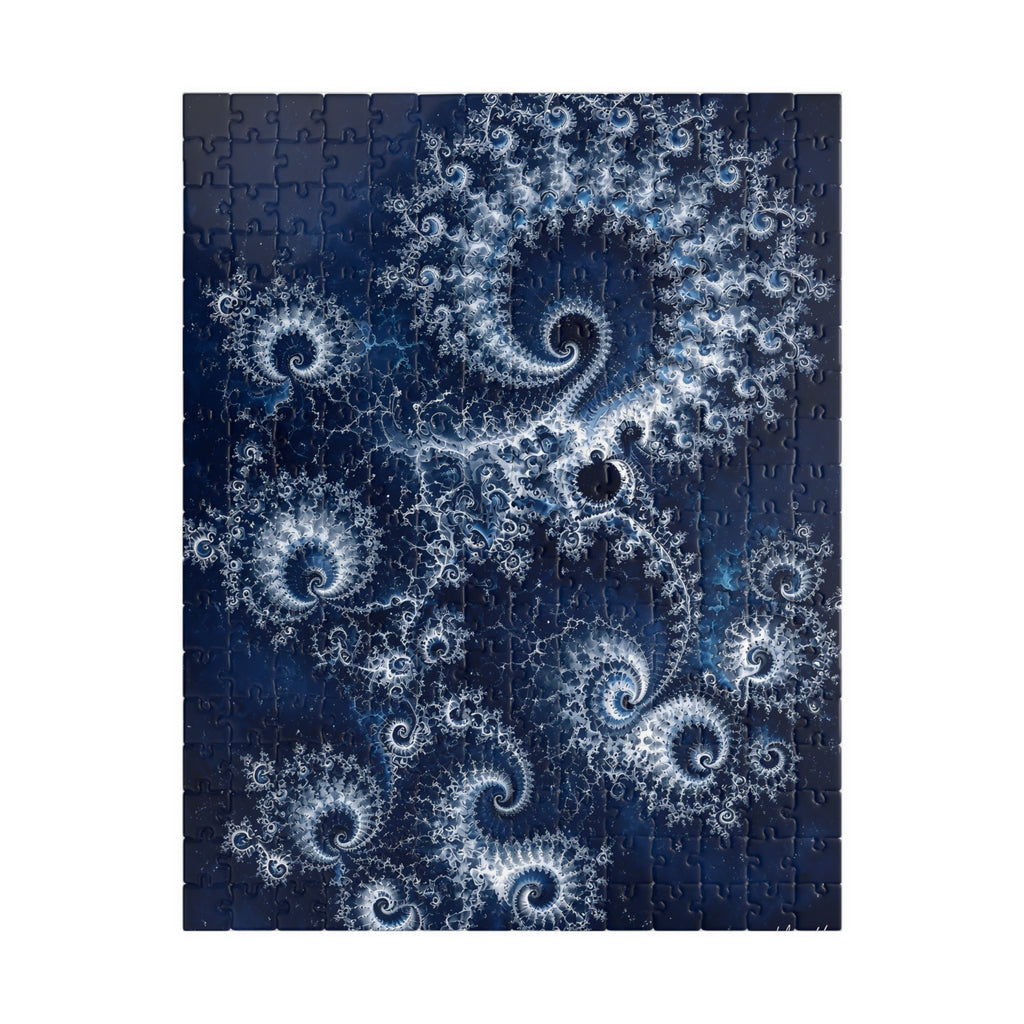 Copper Infinity - Ice Blue & Silver Jigsaw Puzzle