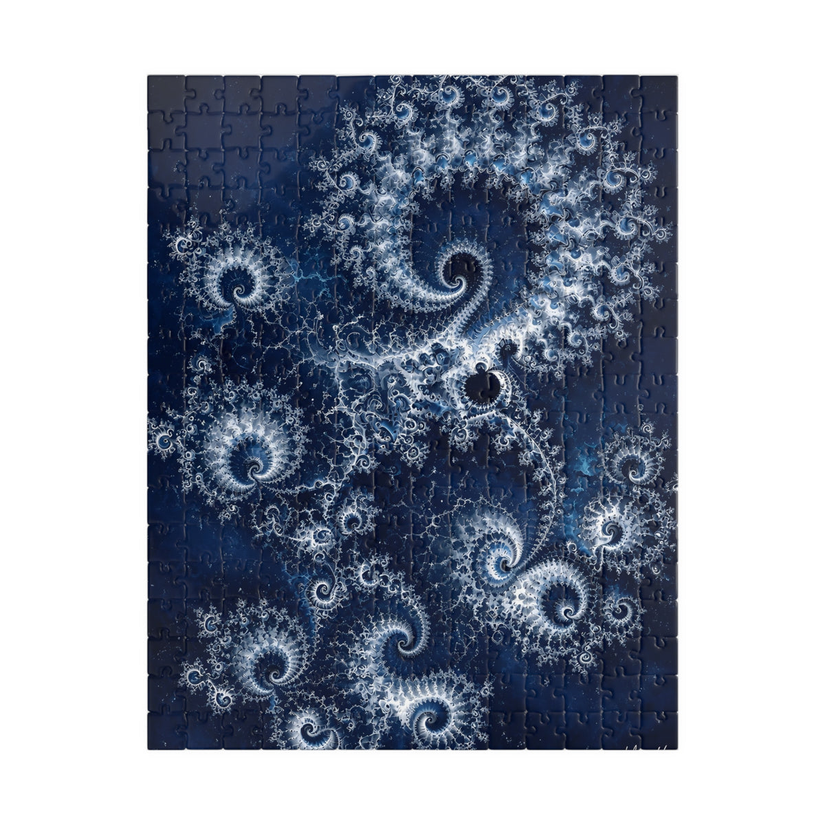 Copper Infinity - Ice Blue & Silver Jigsaw Puzzle