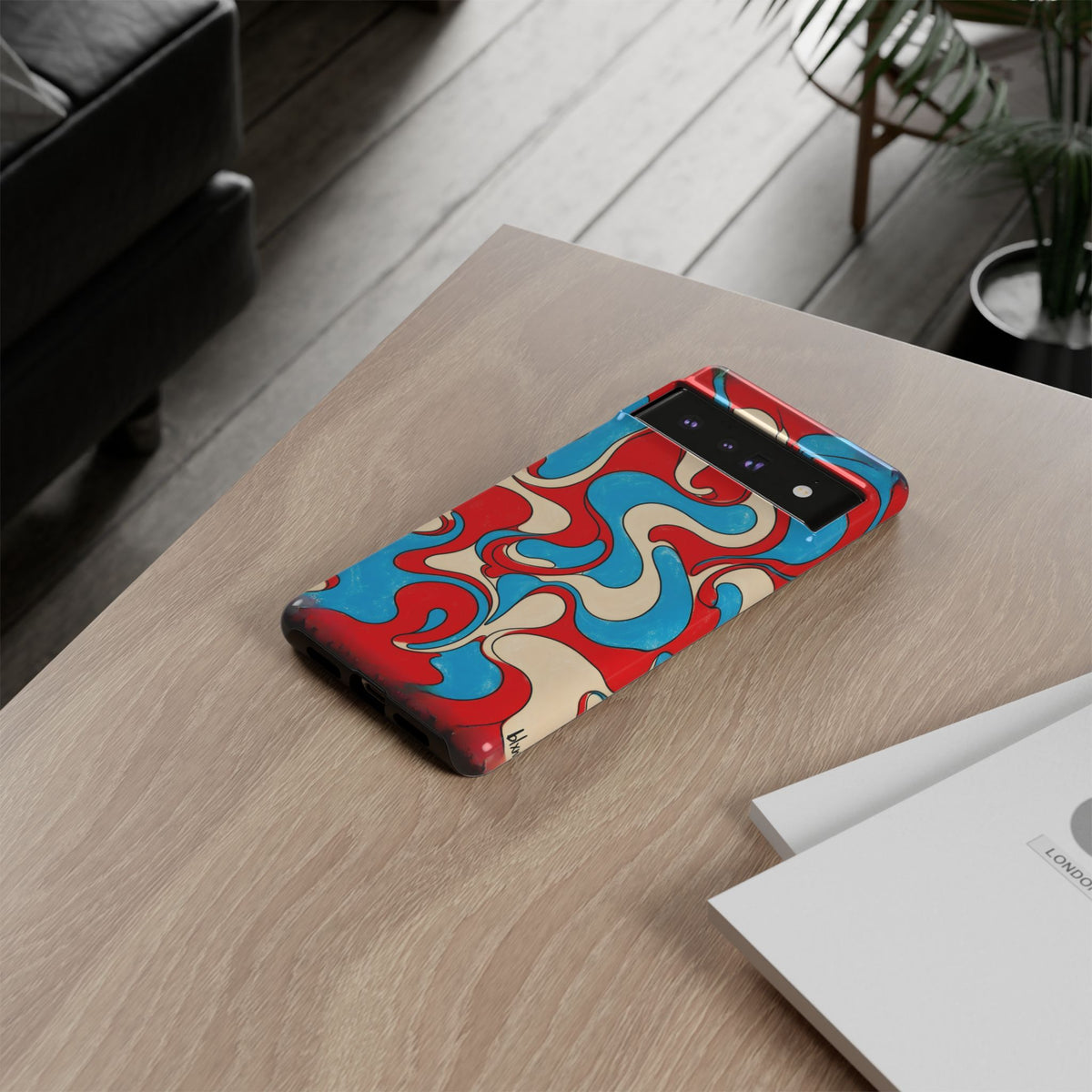 Fillmore Flow - Red, Cyan & Cream Phone Case