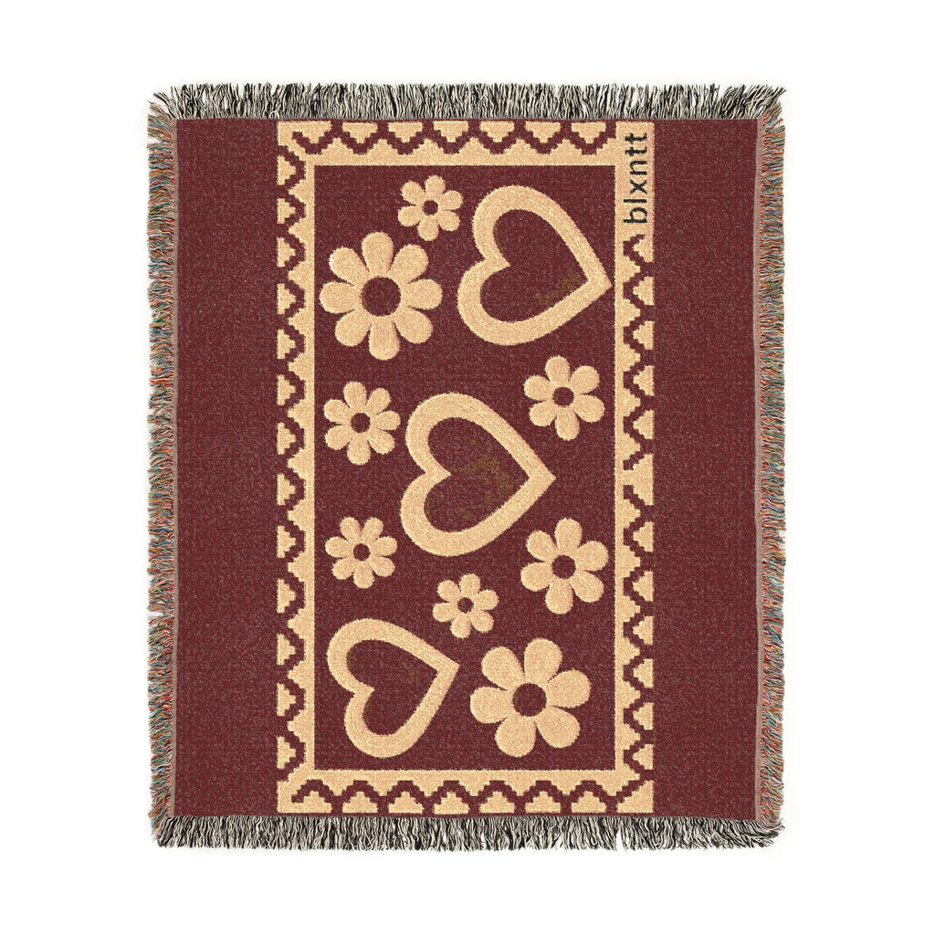 BLXNTT Red Hippie Woven Blanket #3