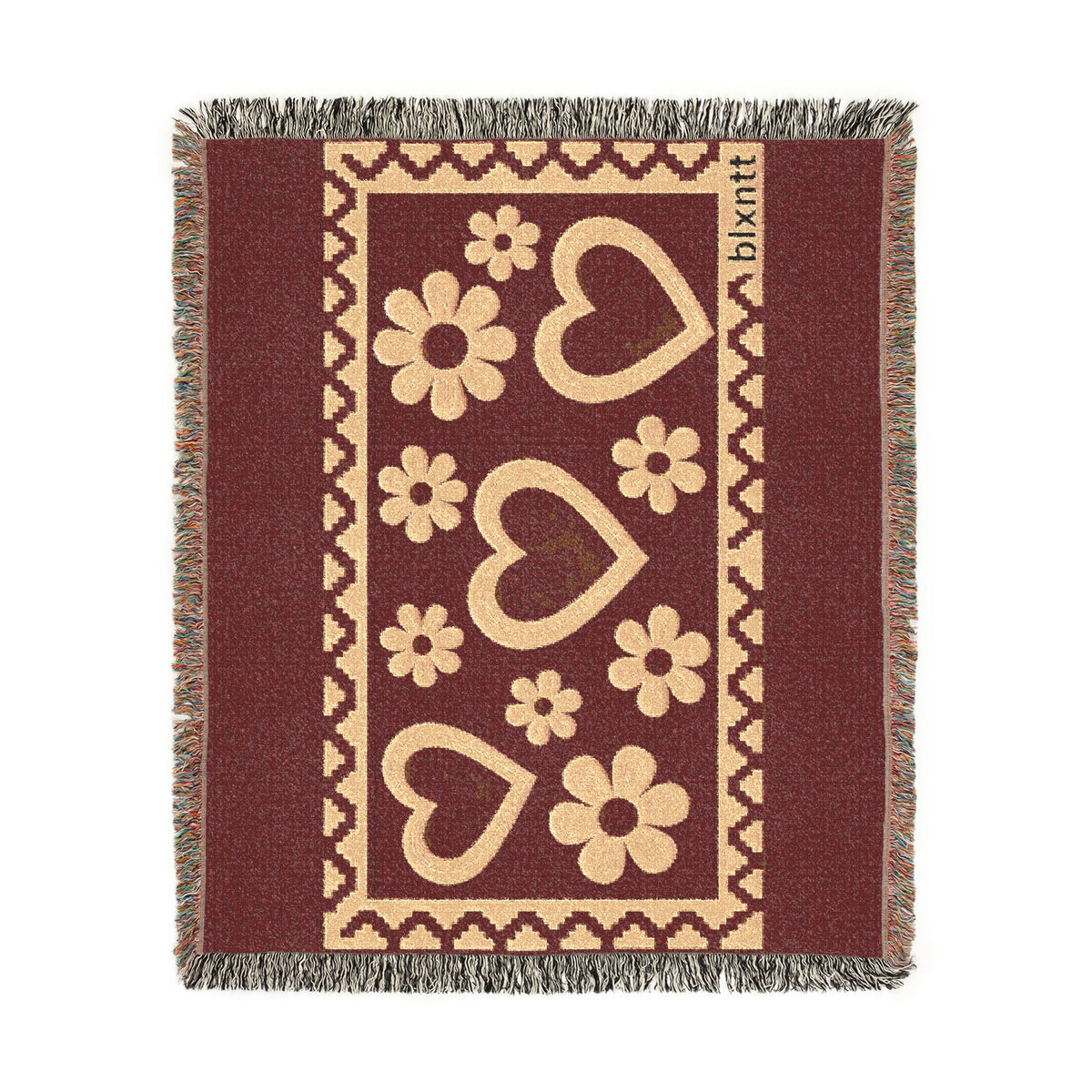 BLXNTT Red Hippie Woven Blanket #3