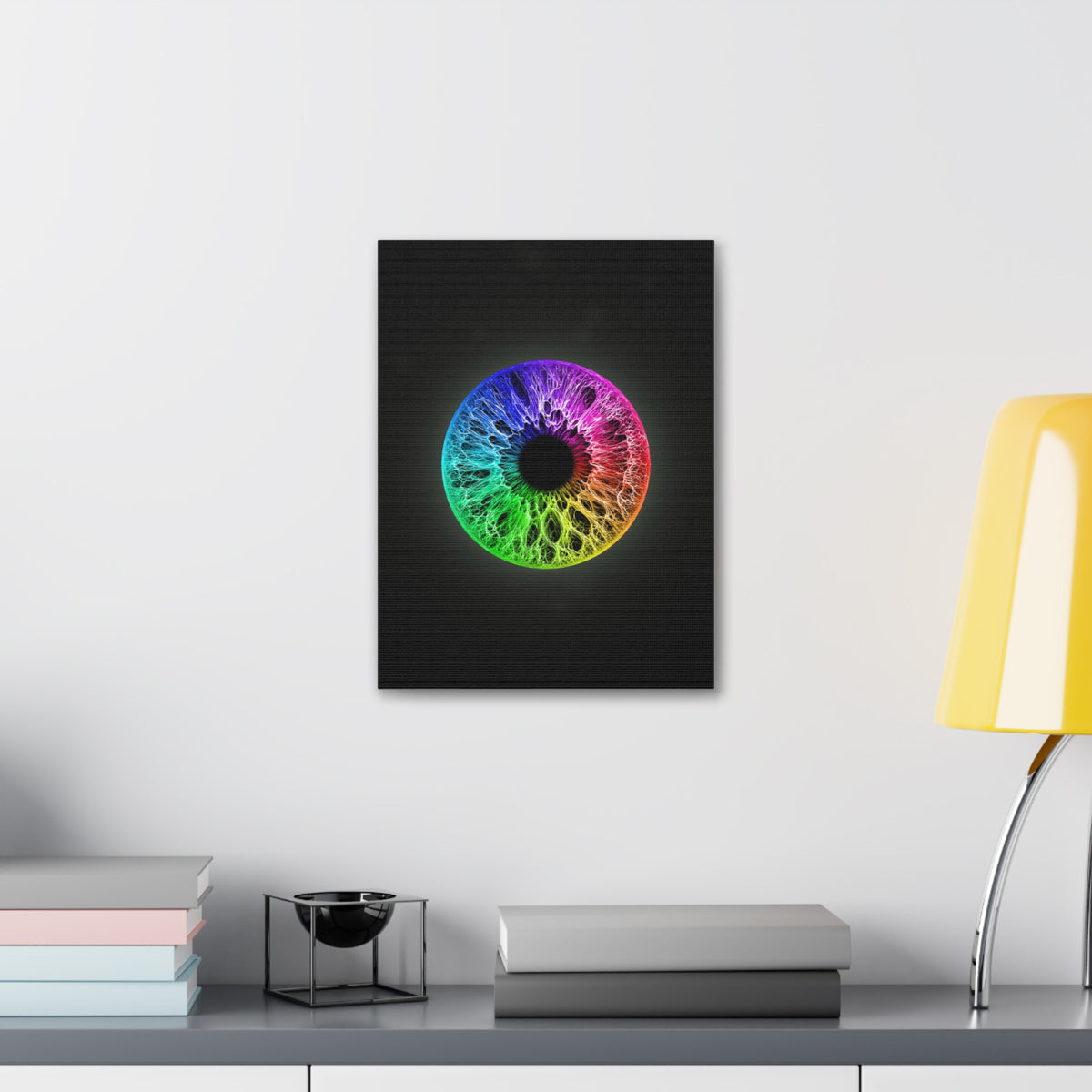 BLXNTT Iris – Lace Web Rainbow Sectors Glossy Canvas