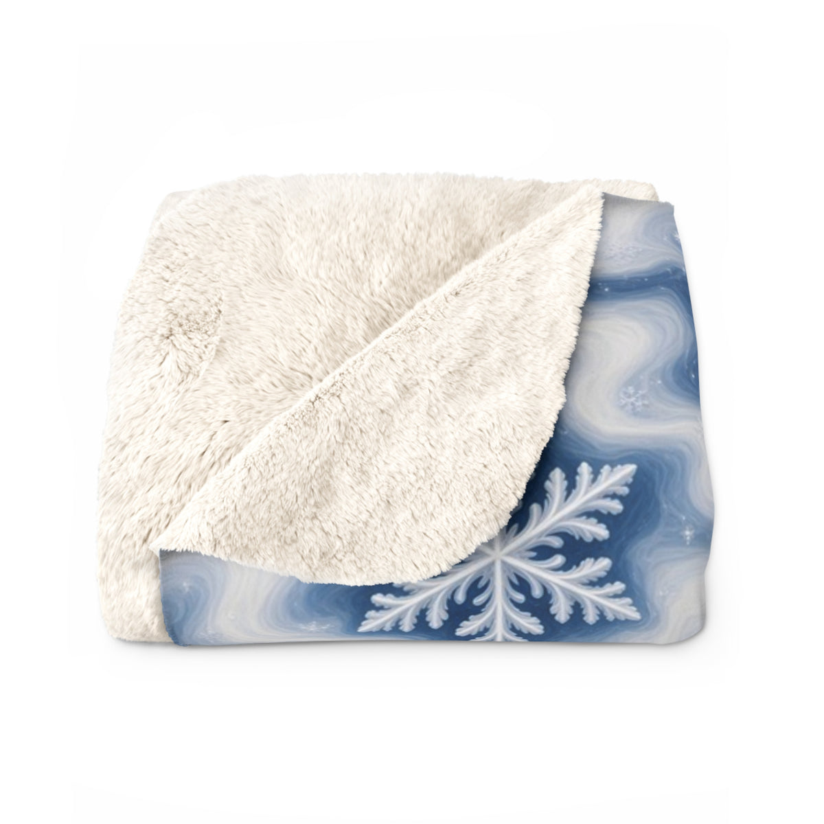 Snowflake Trippy Christmas Sherpa Blanket
