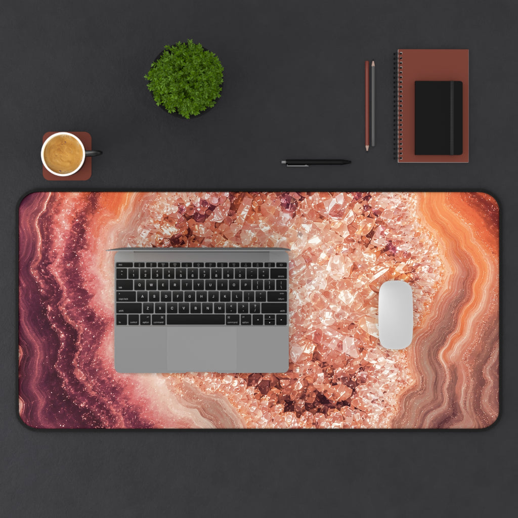 Geode Core - Peach Sorbet Desk Mat
