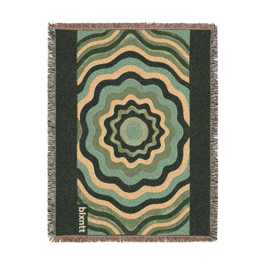 BLXNTT Green Hippie Woven Blanket #3