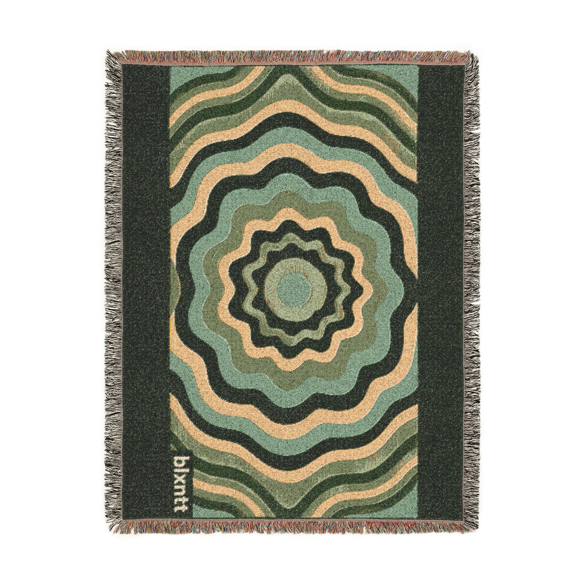 BLXNTT Green Hippie Woven Blanket #3
