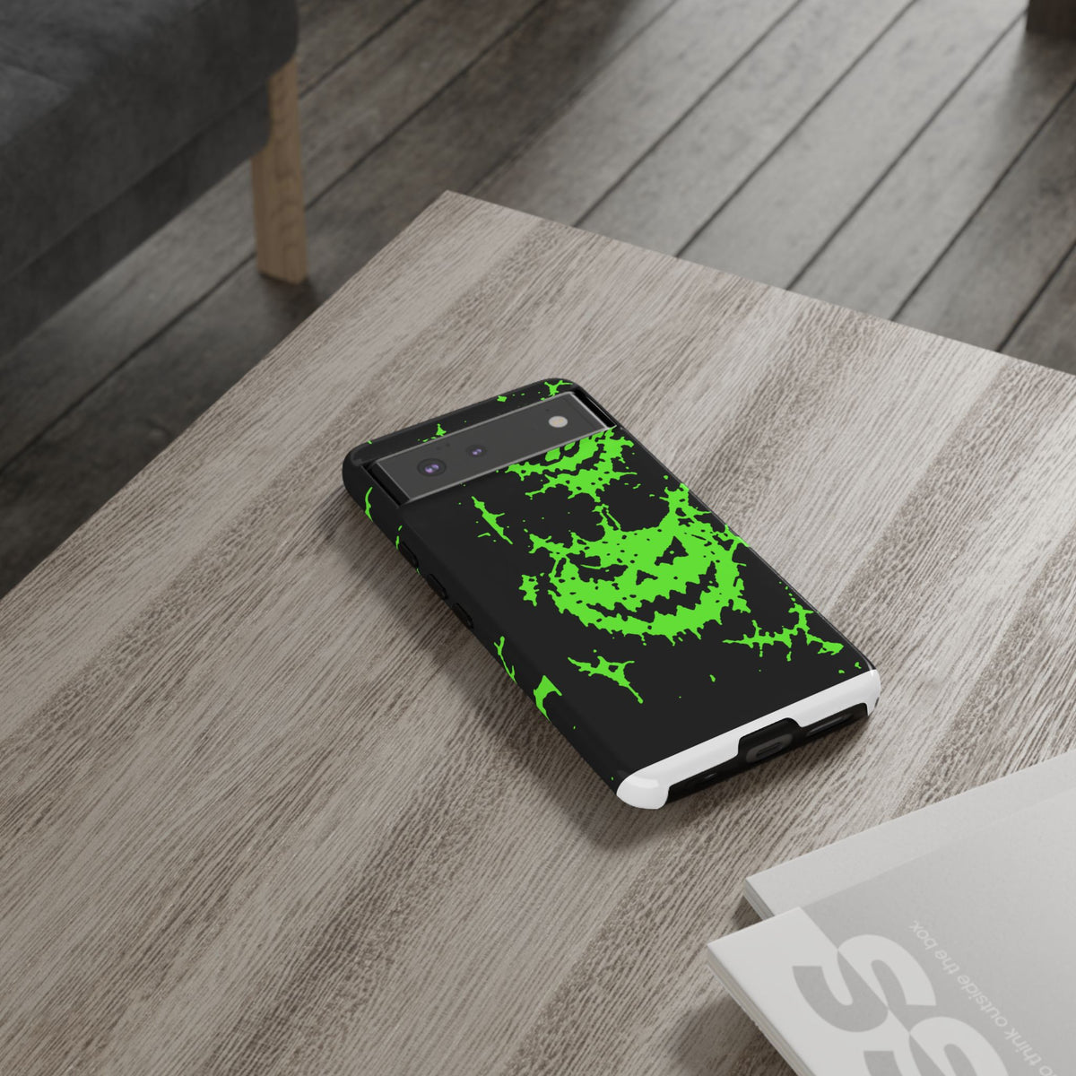 Green Spiderweb Pumpkin Phone Case
