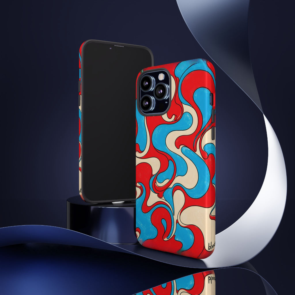 Fillmore Flow - Red, Cyan & Cream Phone Case