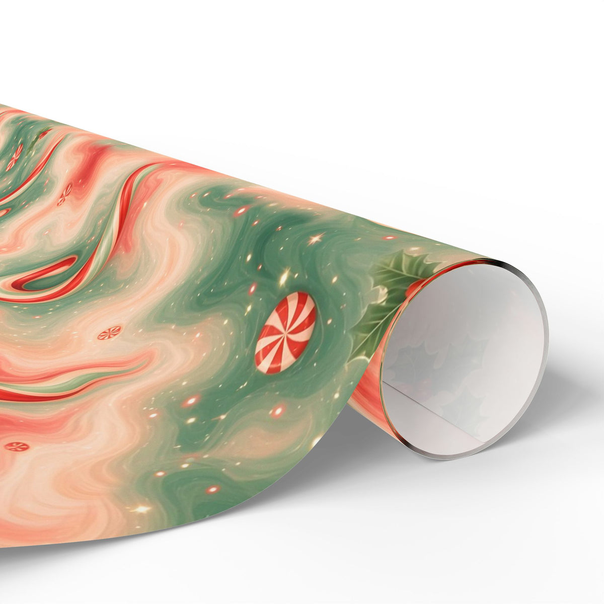 Candy Cane Trippy Christmas Wrapping Paper