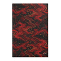Red & Black Marble Area Rug