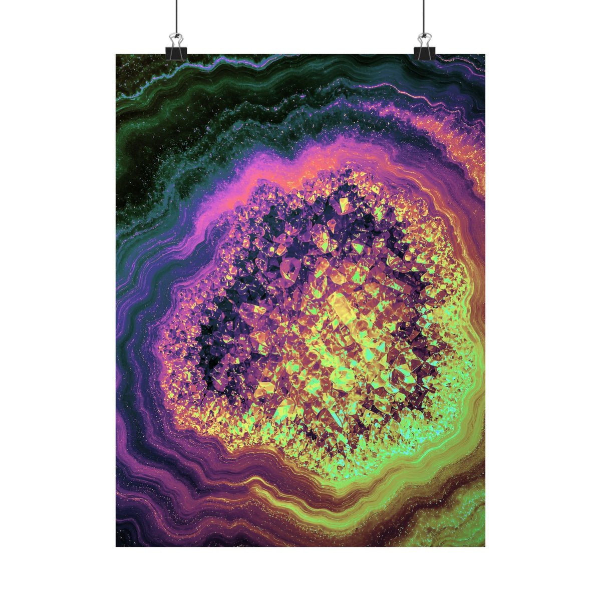 Geode Core - Holographic Poster