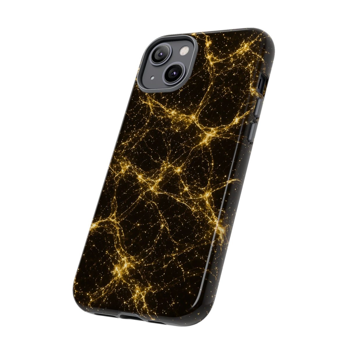 Neon Mycelium - Gold Filigree Phone Case