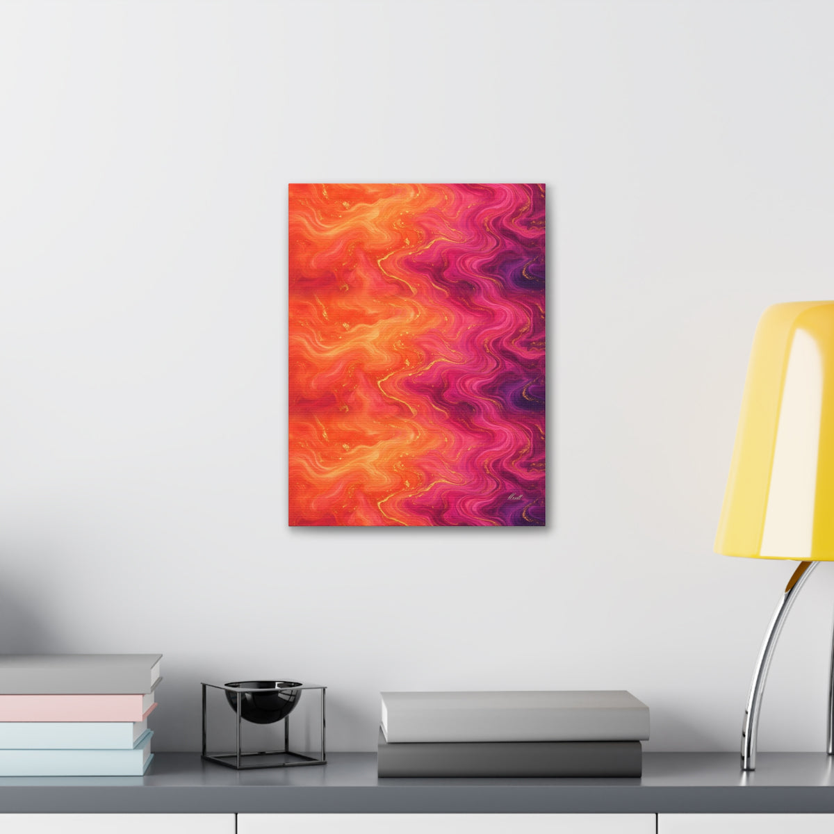 Sunset Marble Glossy Canvas
