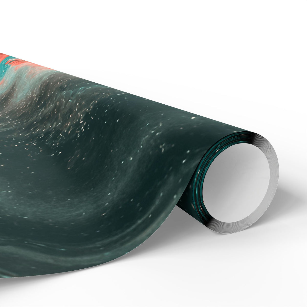 Geode Core - Coral Teal Wrapping Paper