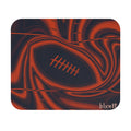 Navy & Orange Trippy Football Mouse Pad