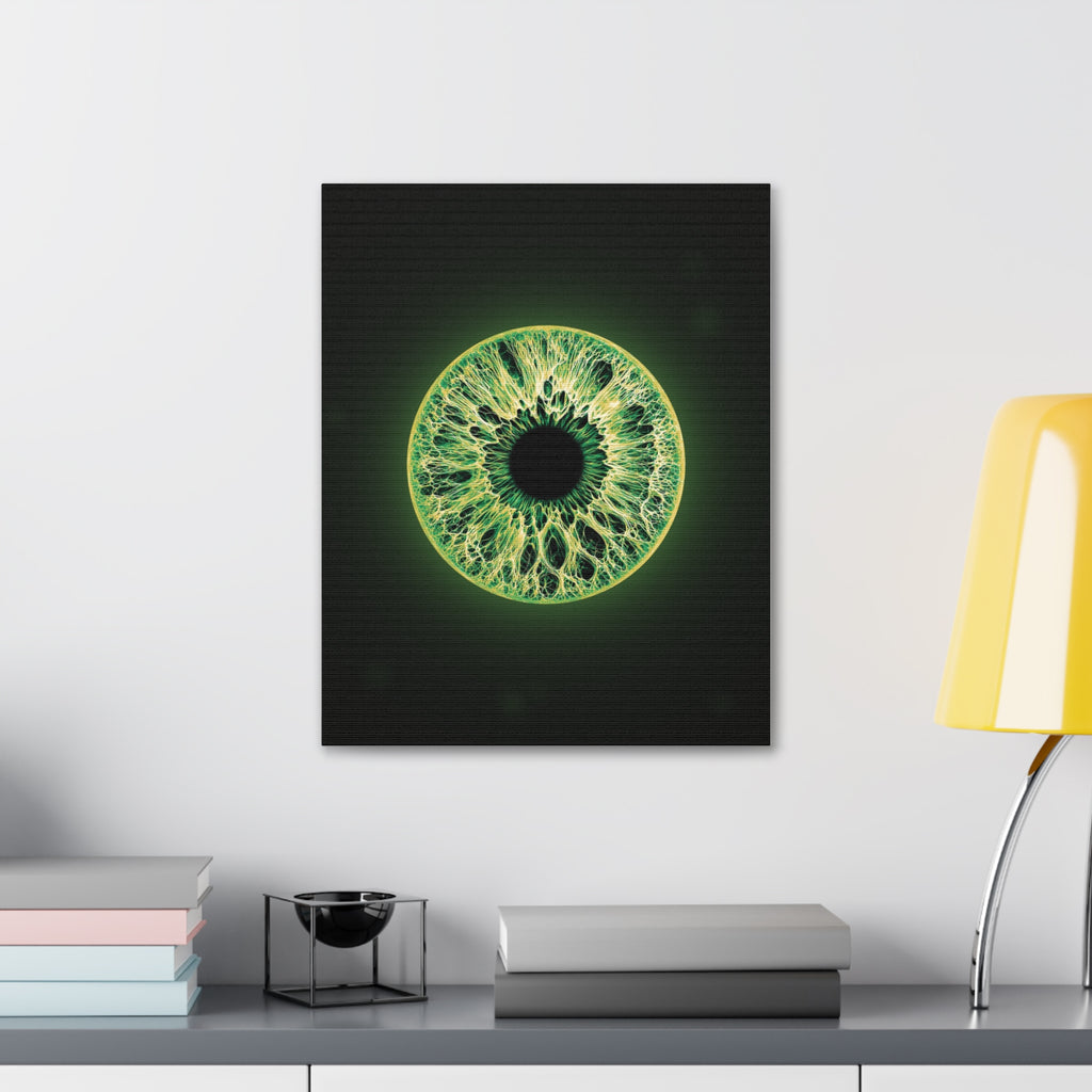 BLXNTT Iris – Lace Web Emerald Gold Glossy Canvas