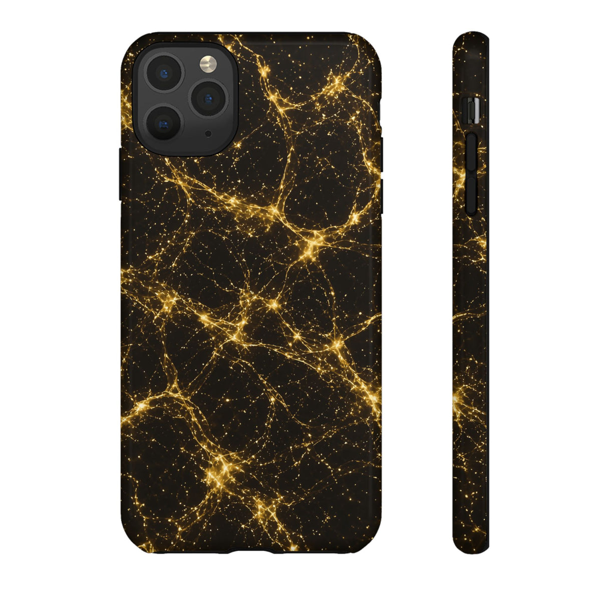 Neon Mycelium - Gold Filigree Phone Case