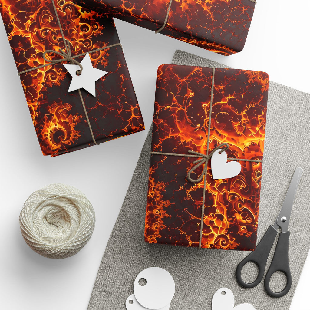 Copper Infinity - Molten Lava Wrapping Paper